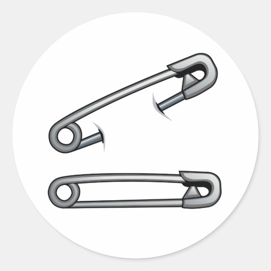 安全ピンステッカー ラウンドシール (正面)