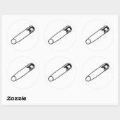 安全ピンステッカー（大） ラウンドシール (シート)