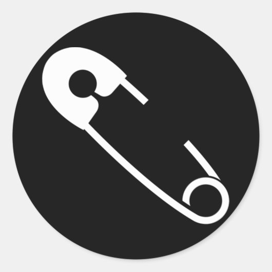 安全ピンデカール ラウンドシール (正面)