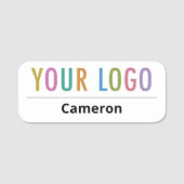 安全ピン付き名札（社ロゴ入り） プロフェッショナル仕様 名札 (正面)