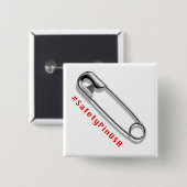 "安全ピン米国キャンペーン"のボタン 缶バッジ (正面&裏面)