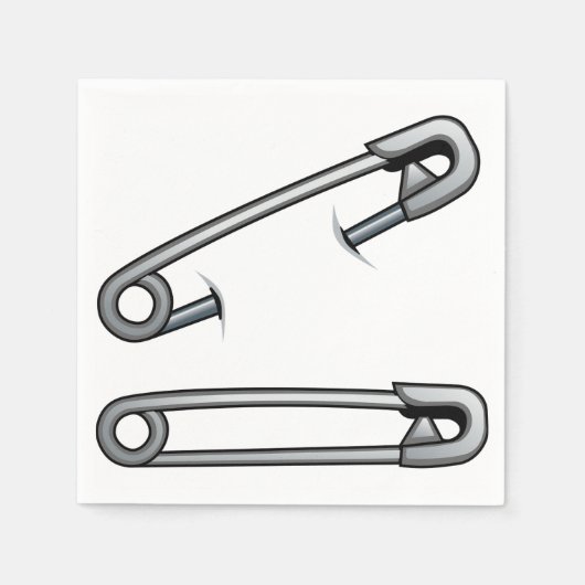 安全ピン紙ナプキン スタンダードカクテルナプキン (正面)