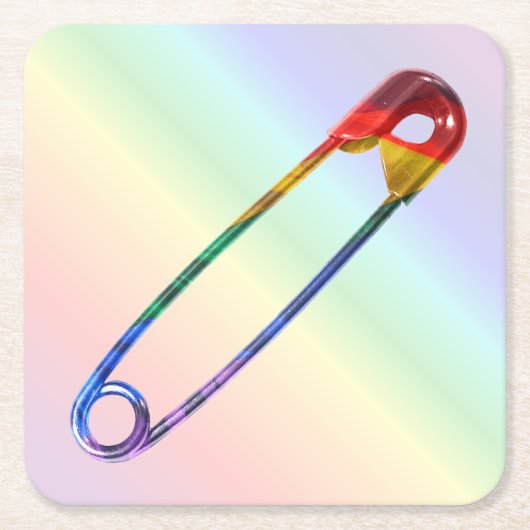 安全ピン スクエアペーパーコースター (正面)