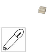 安全ピン ラバースタンプ (押印)