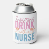 安全ファーストドリンクとナースパステル 缶クーラー (缶裏面)