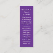 安全ホームパンジー花同情カード コーリングカード (裏面)