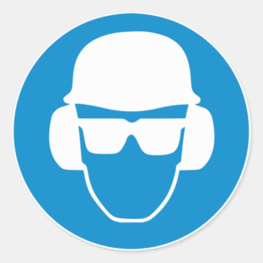 安全マンステッカー ラウンドシール (正面)