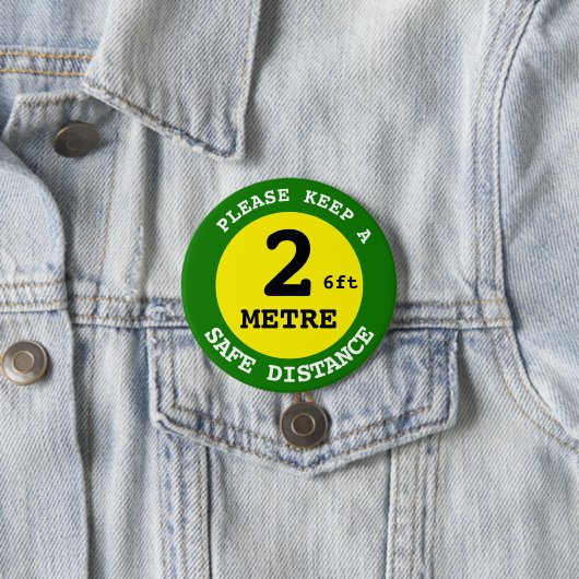 安全保距離2mアパート – Social Distancing 缶バッジ (インサイチュ)