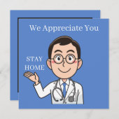 安全医師の滞在 サンキューカード (正面/裏面)