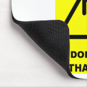 安全印の警告 マウスパッド (コーナー)