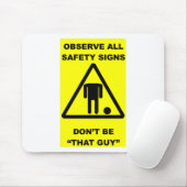 安全印の警告 マウスパッド (マウス)