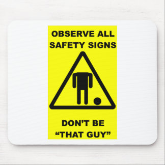 安全印の警告 マウスパッド