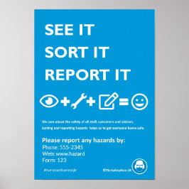 安全危害報告ポスター（編集可能） ポスター