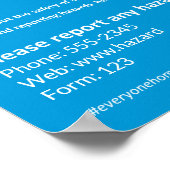 安全危害報告ポスター（編集可能） ポスター (角)