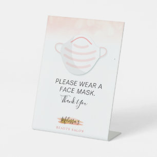 安全性衣服をマスクビジネスに 台座サイン