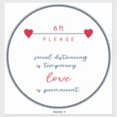 安全性6フィートの距離covid -19フロアマーカーストア シール (シート)