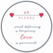 安全性6フィートの距離covid -19フロアマーカーストア シール (正面)