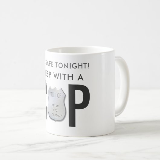安全感じおもしろい警官のユーモア コーヒーマグカップ (正面右)