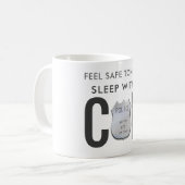 安全感じおもしろい警官のユーモア コーヒーマグカップ (正面左)