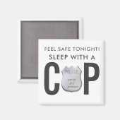 安全感じおもしろい警官のユーモア マグネット (正面/裏面)