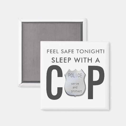 安全感じおもしろい警官のユーモア マグネット (正面/裏面)