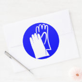 安全手袋の標識 ラウンドシール (封筒)
