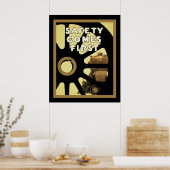 安全来第一~ヴィンテージ安全 ポスター (キッチン)