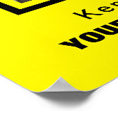 安全検査黄色と黒のワークプレイス写真 ポスター (角)