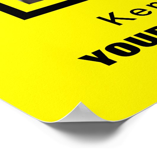 安全検査黄色と黒のワークプレイス写真 ポスター (角)