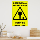 安全標識警告の ポスター (キッチン)