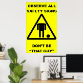 安全標識警告の ポスター (ホームオフィス)