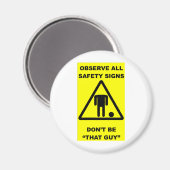 安全標識警告の マグネット (正面/裏面)