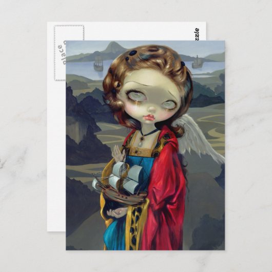 「安全港」のはがき ポストカード (正面/裏面)