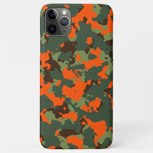 安全炎のオレンジとの緑の迷彩柄 Case-Mate iPhoneケース (裏面)