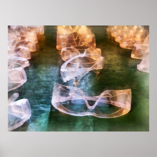 安全用ゴーグルの列 ポスター (正面)