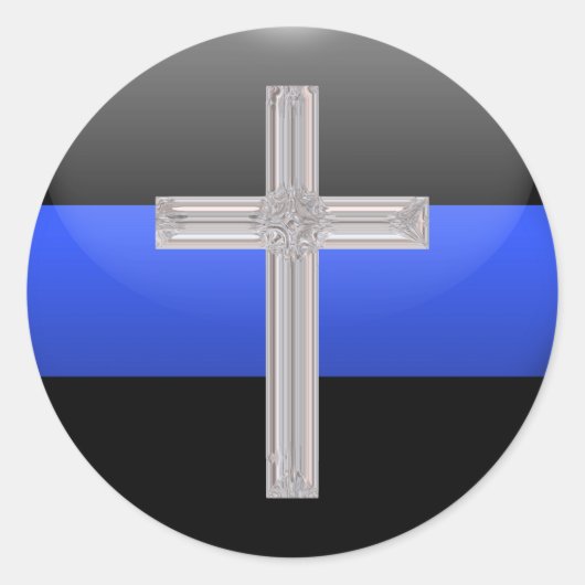 安全用薄青色ライン祈りの言葉 ラウンドシール (正面)