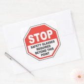 安全眼鏡が必要 スクエアシール (封筒)