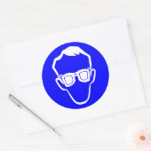 安全眼鏡の必要標識 ラウンドシール (封筒)