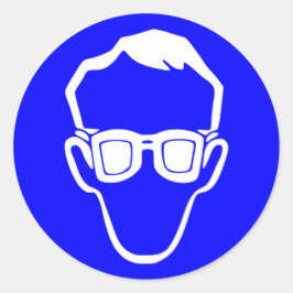 安全眼鏡の必要標識 ラウンドシール