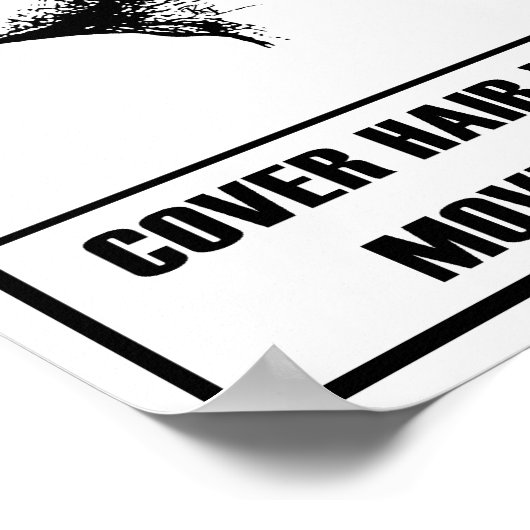 安全第一のユーモアで覆われたヘアポスター ポスター (角)