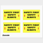 安全第一の安全を常に！ 長方形シール (シート)