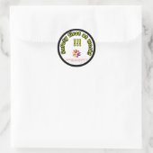 安全第一ステッカー ラウンドシール (バッグ)