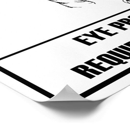 安全第一ユーモア眼保護ポスター ポスター (角)