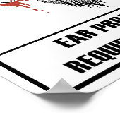 安全第一ユーモア耳保護ポスター ポスター (角)