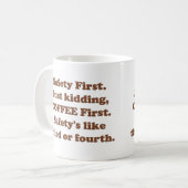 安全第一 コーヒーマグカップ (正面左)