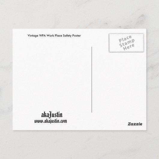 安全第一 ポストカード (裏面)