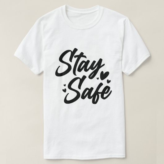 安全第一 ミニマリスト モチベーショナル タイポグラフィ Tシャツ (デザイン正面)