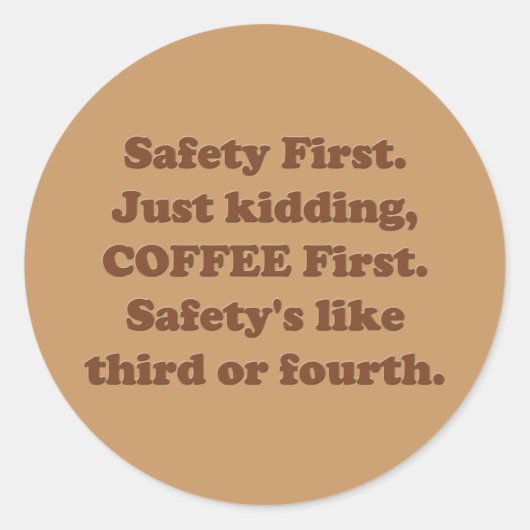 安全第一 ラウンドシール (正面)