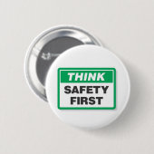安全第1を考えて下さい 缶バッジ (正面&裏面)