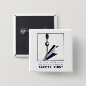 安全第1 缶バッジ (正面&裏面)